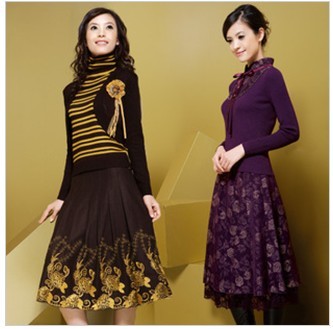 2012 autumn new arrival women's elegant gentlewomen long-sleeve slim sheep wool knitted one-piece dress plus size dresses