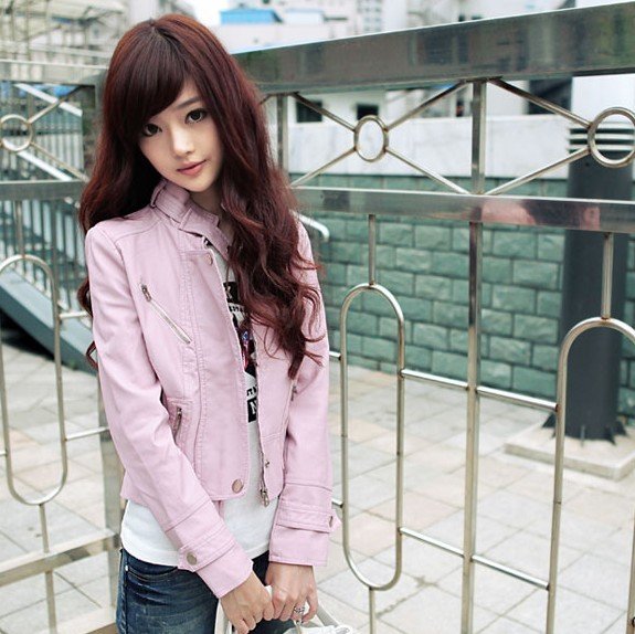 2012 Autumn New  Womens leather Jacket  Short Coat  Outerwear Fur Clothing Ladies Faux PU Leather Jacket 1010b4