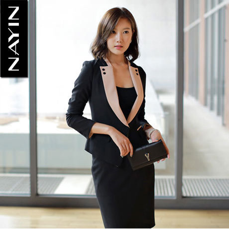 2012 autumn ol work wear skirt twinset suit one-piece dress work wear plus size female xxxl