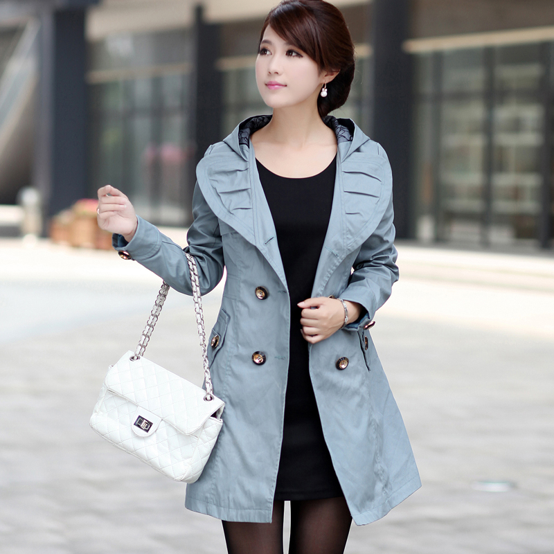 2012 autumn outerwear fashion slim double breasted trench outerwear (WC024)