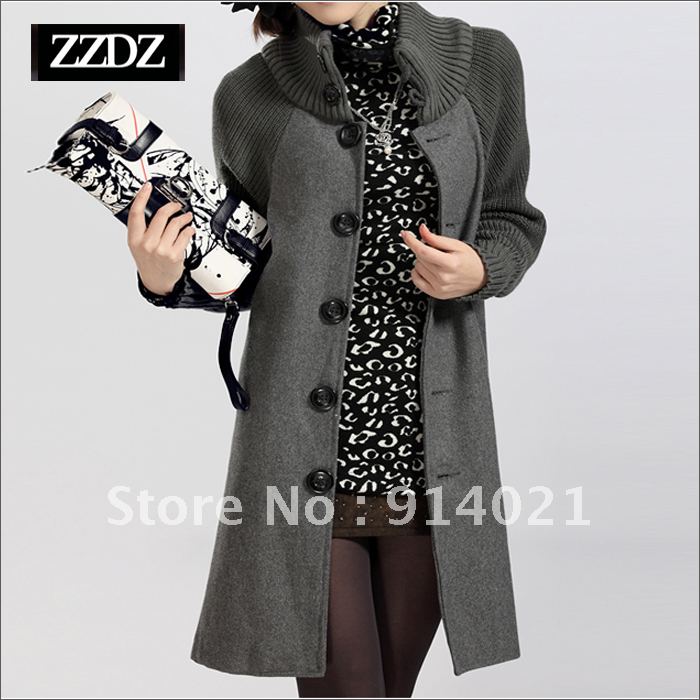 2012 autumn outerwear new arrival plus size trench long design women's trench women's outerwear