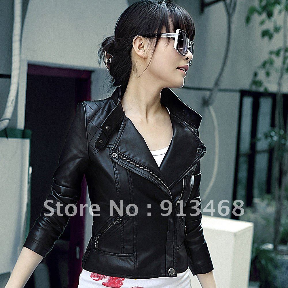 2012 autumn outerwear short design small leather clothing women outerwear jacket motorcycle jacket 1g6011d0
