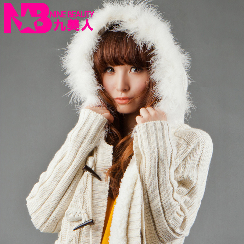 2012 autumn plus velvet slim women's medium-long sweater outerwear female loose winter cardigan hm25