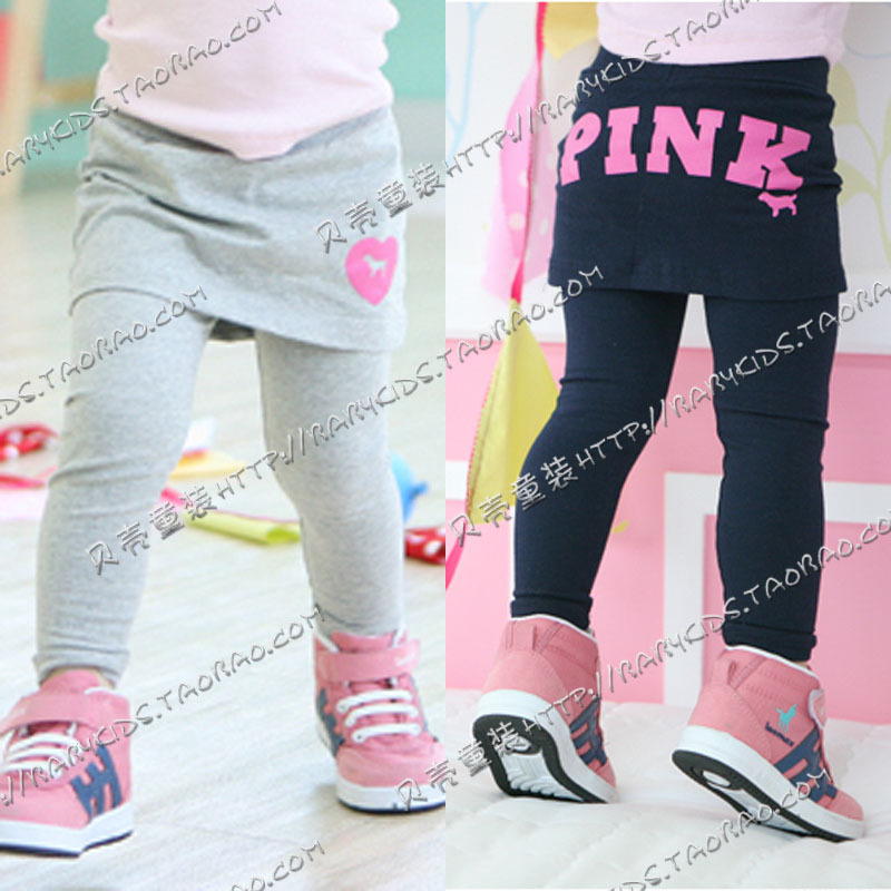 2012 autumn simple letter girls clothing baby culottes kz-0639