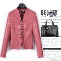 2012 autumn slim long-sleeve outerwear PU motorcycle jacket women's leather clothing female 8016