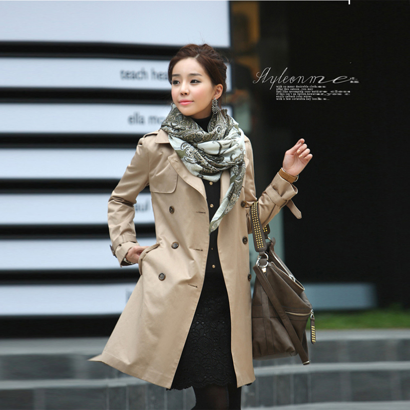 2012 autumn slim trench outerwear free shipping