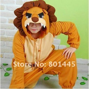 2012 Autumn spring long sleeve fleece romper nonopnd one piece stretchy sleepers lion design for 145~188cm free shipping