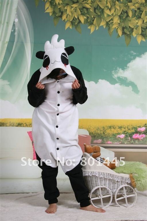 2012 Autumn spring panda design adult romper nonopnd one piece stretchy sleepers polar fleece for 155~185cm free shipping