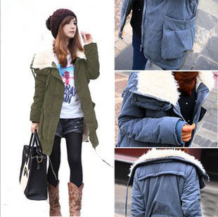2012 autumn thickening women's cotton-padded jacket outerwear medium-long winter women's wadded jacket 824