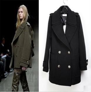 2012 autumn winter fashion female/women's woolen outerwear/overcoat/jackets/trench plus size [YZ027] free shipping