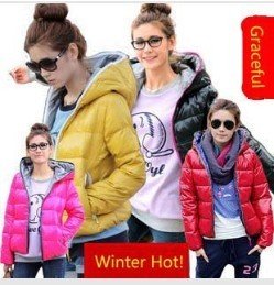 2012 autumn winter fashion women's coat with a hoody thermal wadded jacket cotton-padded coat outerwear 3colors;Free shipping