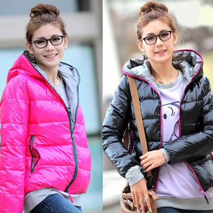 2012 autumn winter fashion women's coat with a hoody thermal wadded jacket cotton-padded coat outerwear 4colors;Free shipping