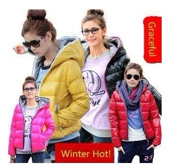 2012 autumn winter fashion women's coat with a hoody thermal wadded jacket cotton-padded coat outerwear 4colors;Free shipping