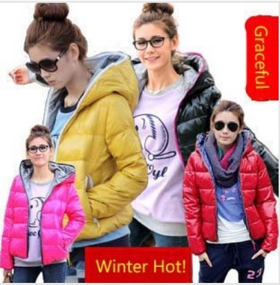 2012 autumn winter fashion women's coat with a hoody thermal wadded jacket cotton-padded coat outerwear 4colors;Free shipping