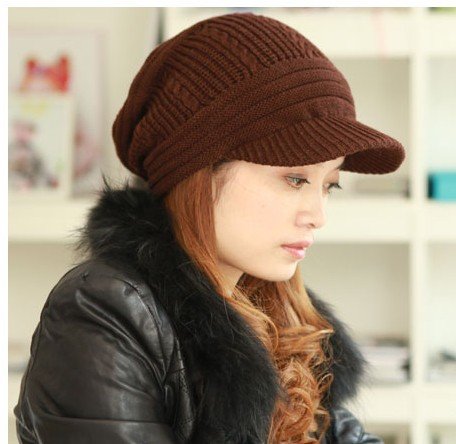 2012 Autumn Winter Knitting Wool Hat for Women Caps Lady Beanie Knitted Hats Caps, Free Shipping