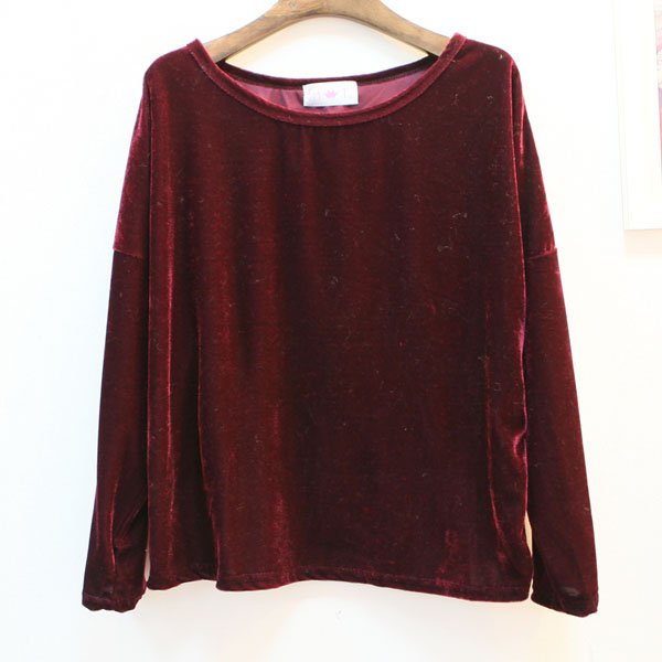 2012 autumn winter new arrival all match women velvet shirts / women velvet long sleeve shirt / women shirts & blouses shirt