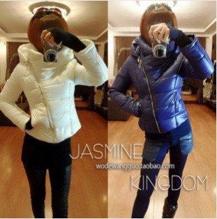 2012 autumn,winter,new arrival,bevel zip Cotton-padded jacket,high collar down coat,warm down jacket,retail!!