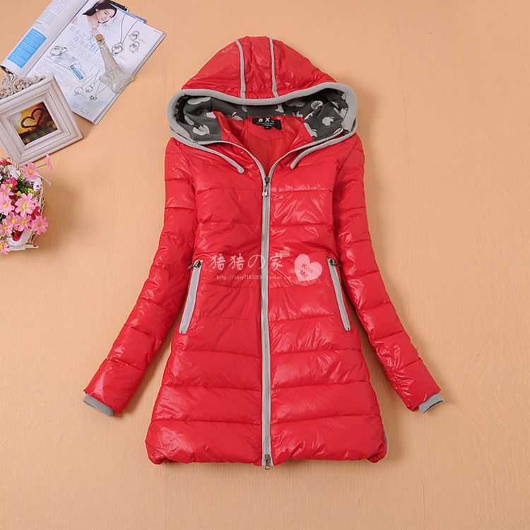 2012 Autumn winter women medium-long thickening wadded down jacket/cotton-padded down coat free shipping