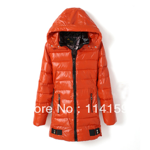 2012 autumn winters hooded down mian suit loose medium style yellow, orange size XXL/XXXL