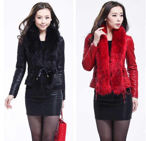 2012 autumn winters lady's collars brief paragraph pu small leather+free shipping