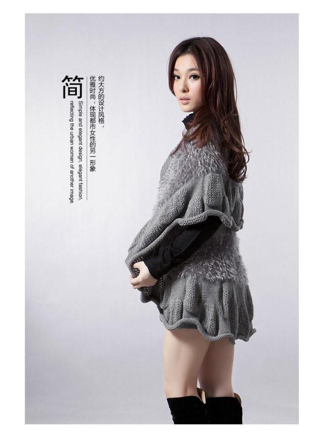 2012 autumn women cardigan long design cloak macrotrichia ruffle cape outerwear vest sweater