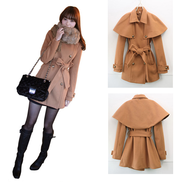 2012 autumn women's autumn and winter fashion trench outerwear double breasted slim women's trench free shipping