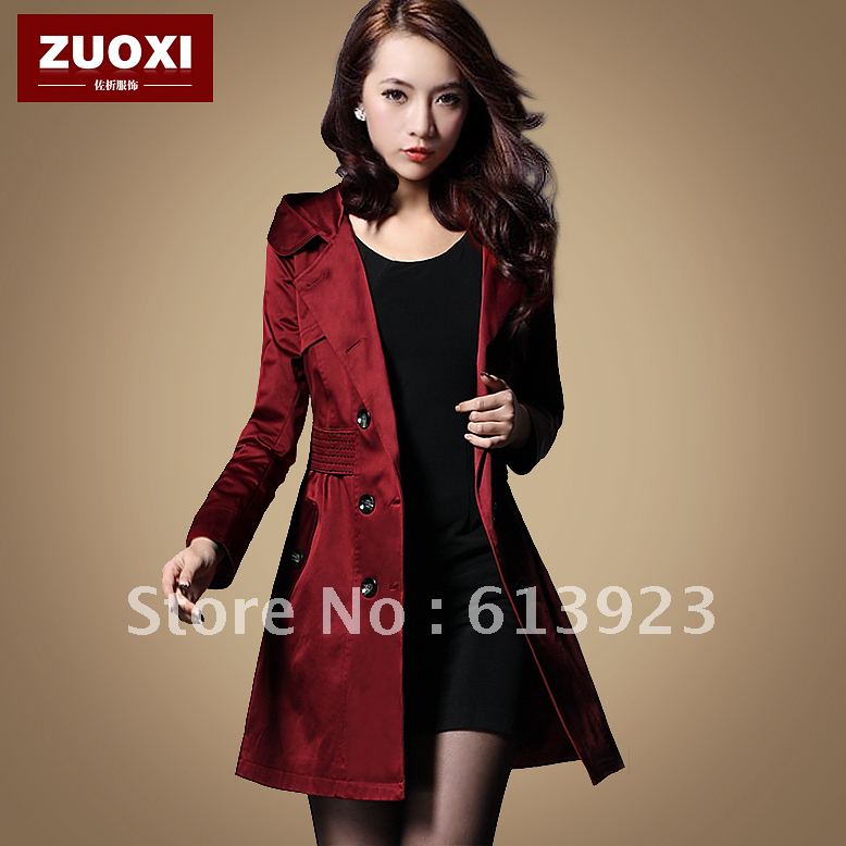 2012 autumn women's autumn fashion elegant trench female outerwear spring and autumn slim plus size