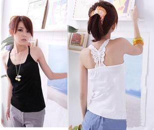 2012 autumn women's butterfly fashion lace small vest crotch spaghetti strap basic shirt sweater female