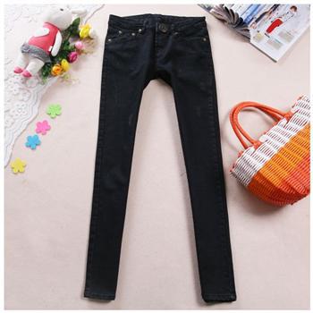 2012 autumn women's jeans long trousers plus size female pencil pants thin trousers