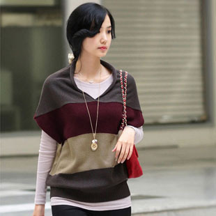 2012 autumn women's knitted batwing shirt loose the trend of plus size sweater outerwear autumn Women