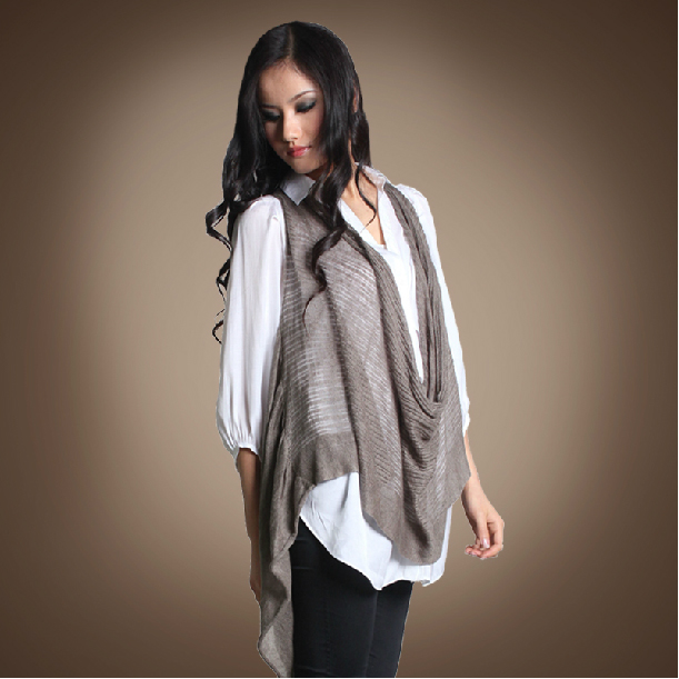 2012 autumn women's linen loose sweater cutout sweater shirt s12