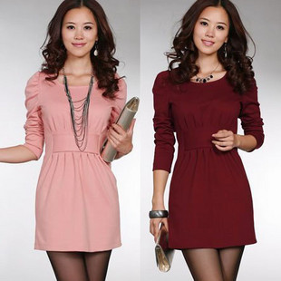 2012 autumn women's long-sleeve dress autumn one-piece dress one-piece dress