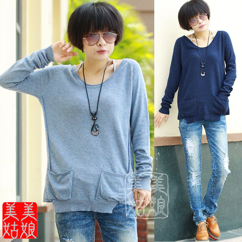 2012 autumn women's long-sleeve pullover sweater female shirt basic shirt women's sweater outerwear