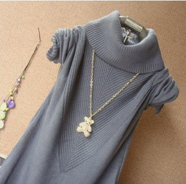 2012 autumn women's long-sleeve turtleneck sweater knitted basic shirt