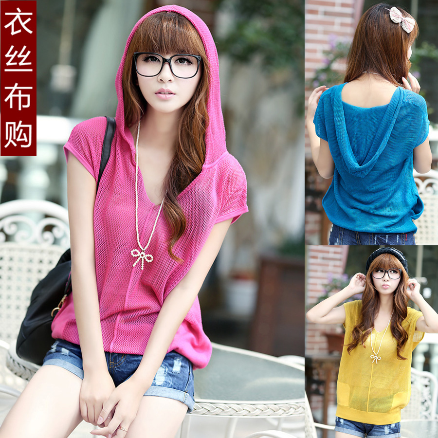 2012 autumn women's loose pullover thin sweater fashion all-match sleeveless V-neck sweater