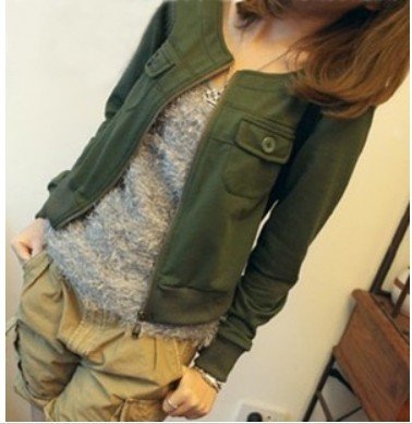 2012 autumn women's o-neck jacket outerwear casual cardigan short jacket coat