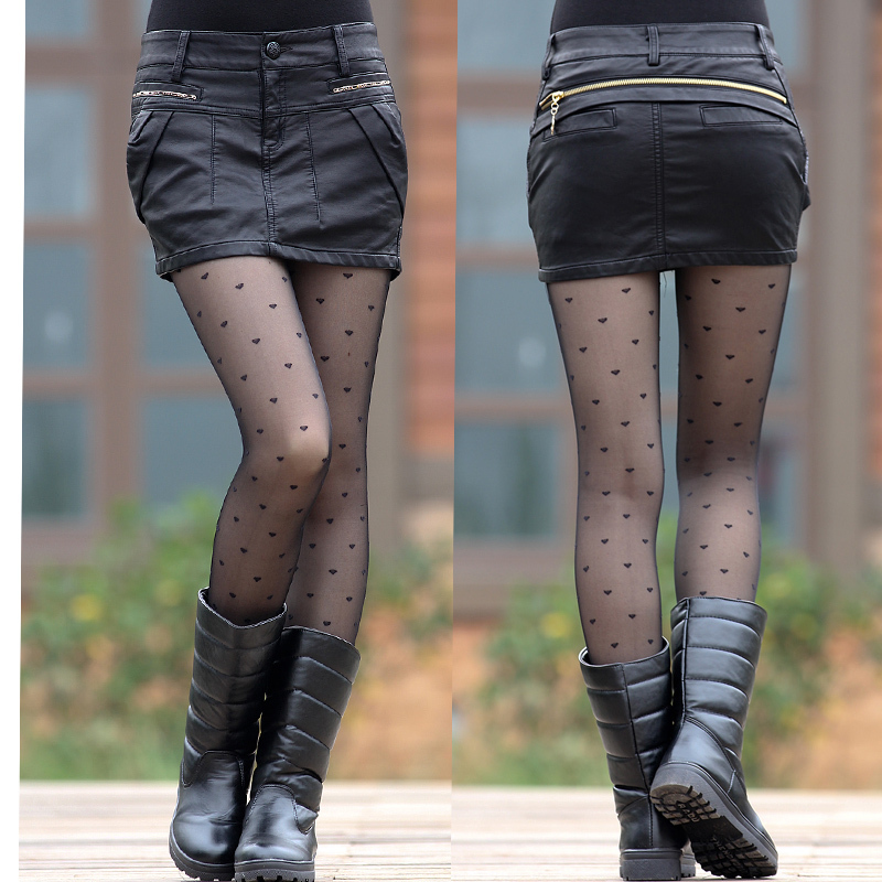 2012 autumn women's sexy slim hip skirt bust skirt plus size leather short skirt PU autumn and winter leather skirt