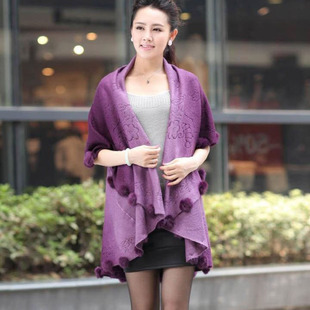 2012 autumn women's shoulder width cardigan plus size long design noble elegant
