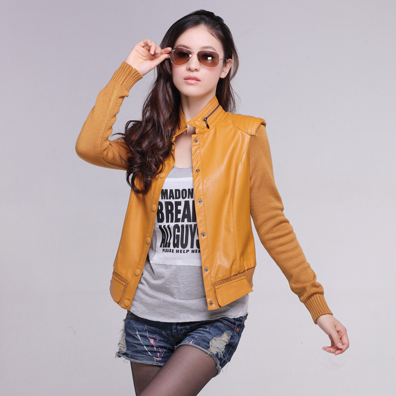 2012 autumn women's small leather clothing outerwear women's leather clothing leather jacket