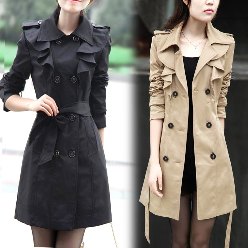 2012 autumn women's spring and autumn fashion trench outerwear female double breasted slim women's trench