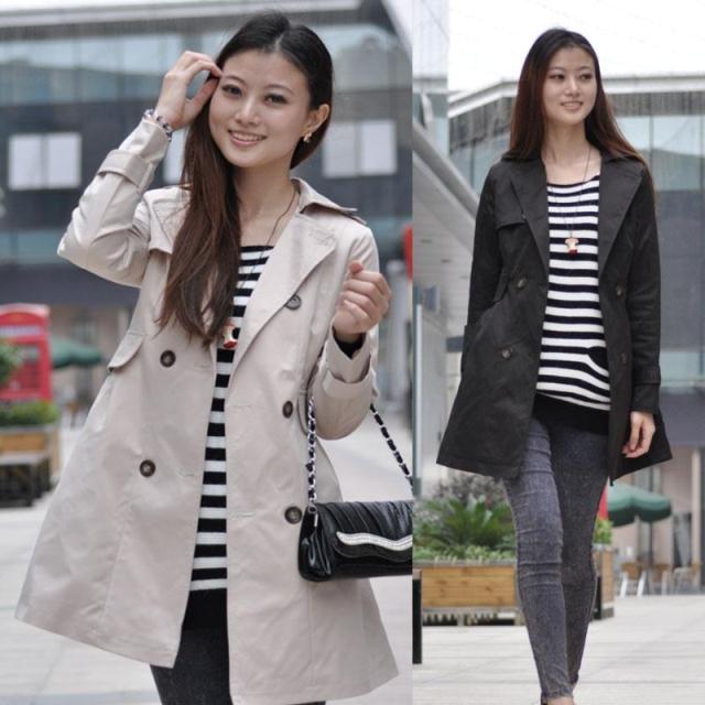 2012 autumn women's spring and autumn fashion trench outerwear female double breasted slim women's trench