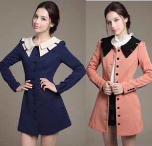 2012 autumn women's trench female outerwear spring and autumn medium-long slim trench outerwear