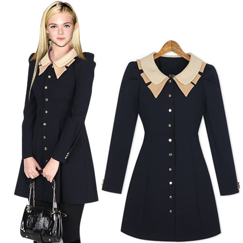 2012 autumn women's trench female outerwear spring and autumn medium-long slim trench outerwear Free Shipping