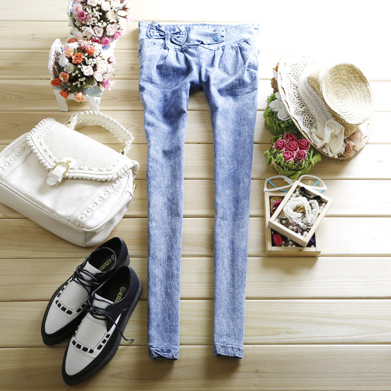 2012 autumn women's trend jeans skinny pants slim elastic pants