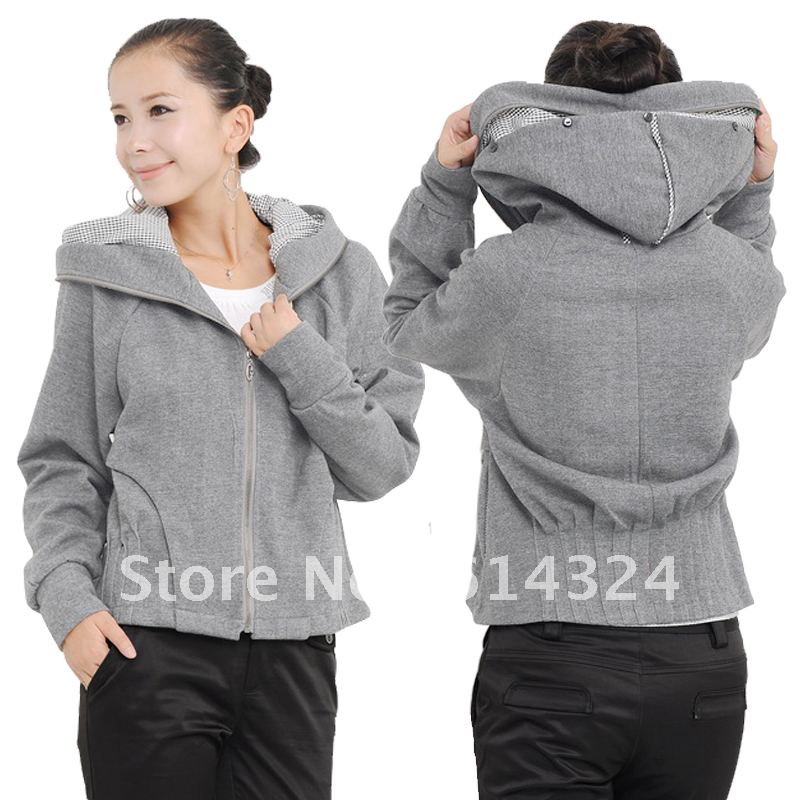 2012 autumn women's with a hood plus size mm autumn outerwear new arrival winter short jacket