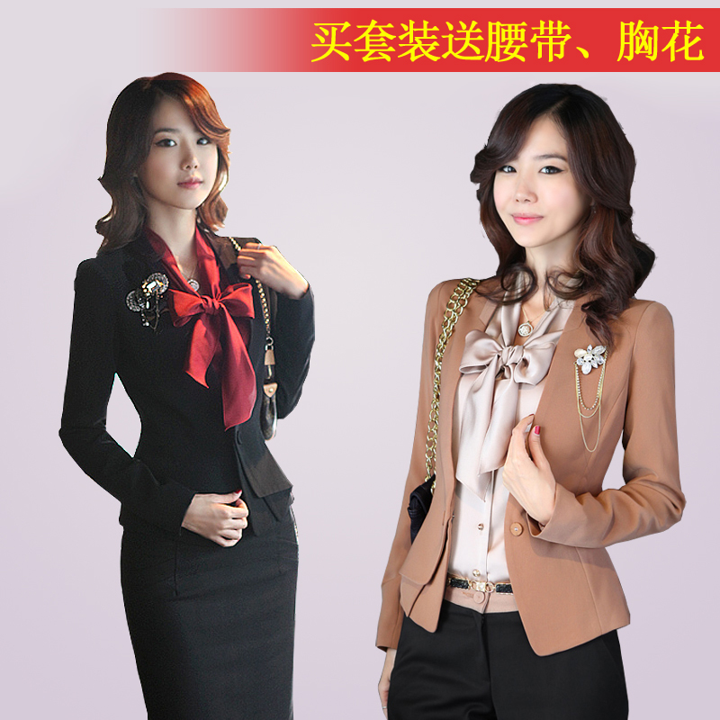 2012 autumn women's work wear blazer slim ol career shirt set dresses work wear