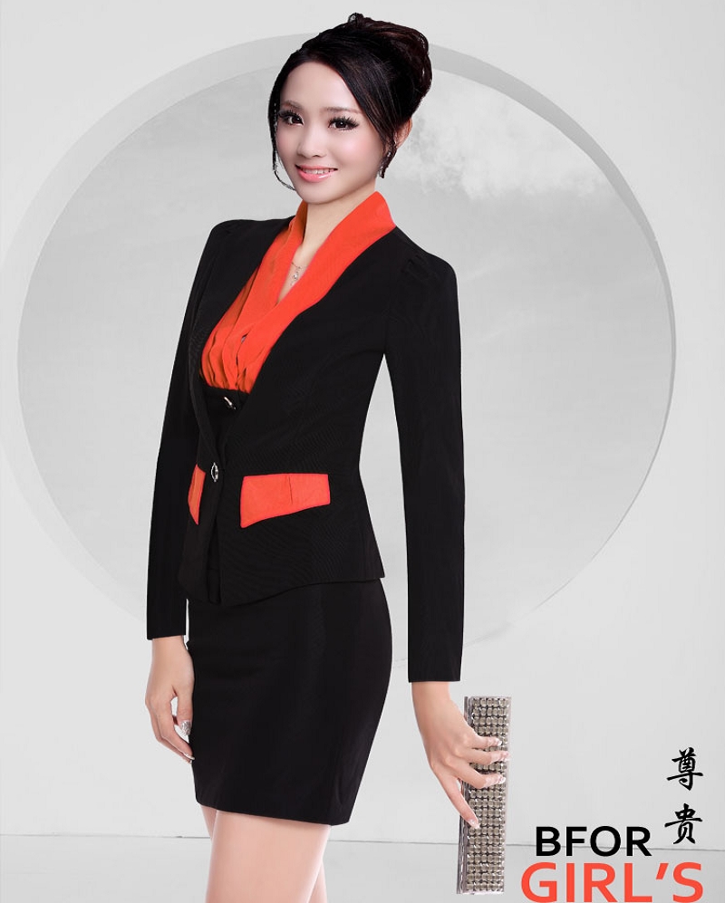 2012 autumn work wear women set elegant fashion slim suit skirt work wear uniform