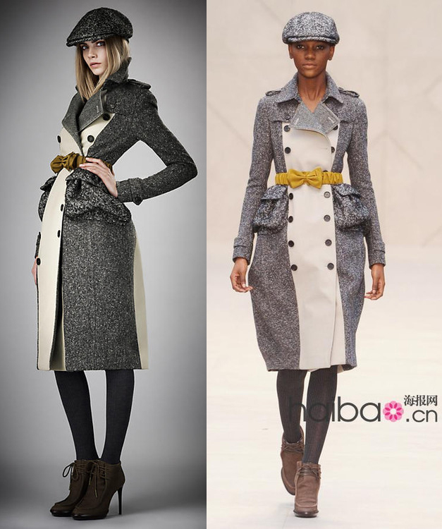 2012 b vintage cashmere cotton women's slim trench wool coat double breasted,free shipping