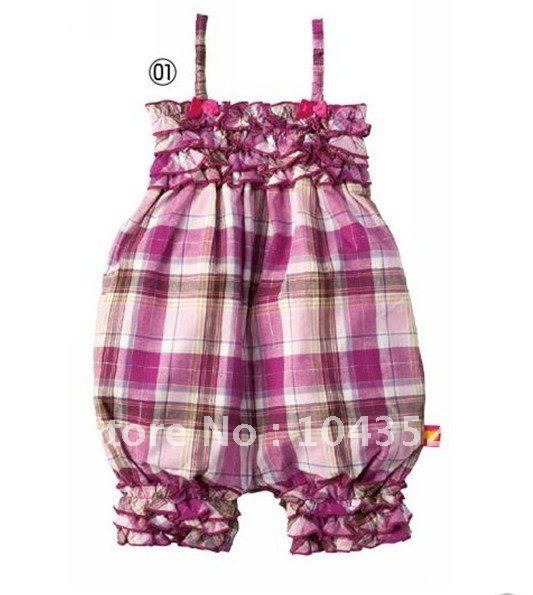 2012 B2W2 New Arrival Baby Pants Grid Baby Suspenders Ready stock 5pcs/lot