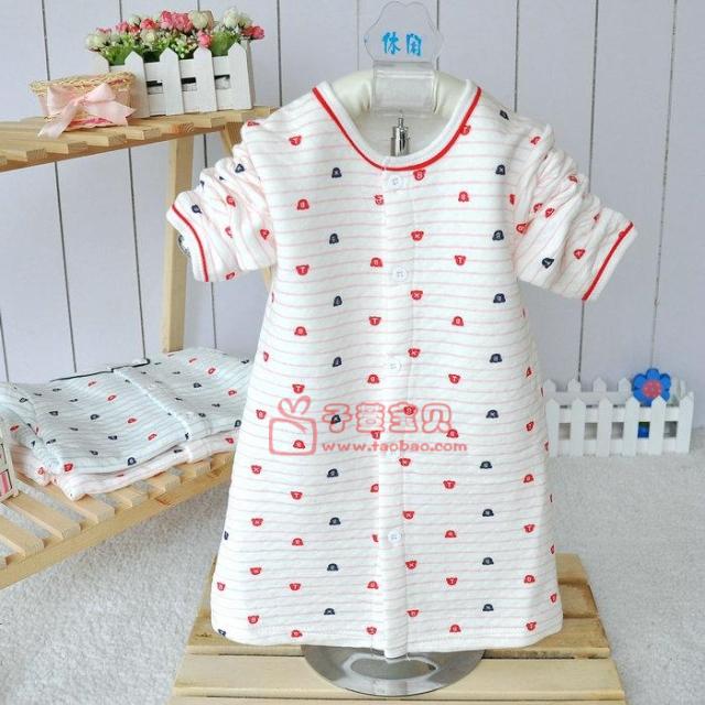 2012 baby spring and autumn bedding child cotton-padded robe sleepwear t1507